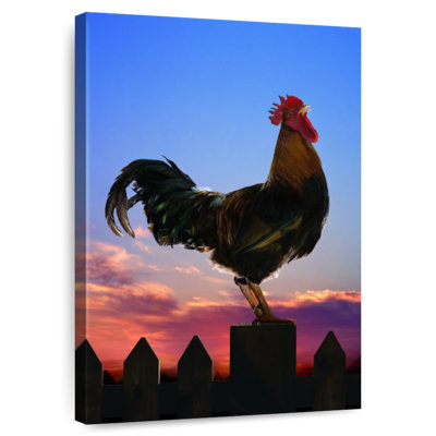 Rooster On Fence