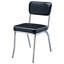 Ensemble de chaises d'appoint noires et chromées (ensemble de 2)-1508585489