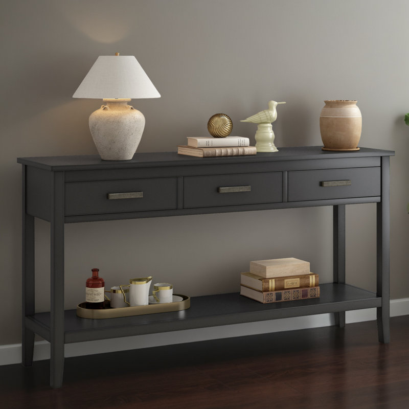 Table d'appoint 59 po pour vestibule, Noir, noir, noir, noir