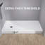Base de bac de douche 60 "x 30" à seuil simple en blanc avec drain à gauche