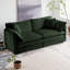 Canapé-lit moderne en chenille pour 2 places avec 4 coussins, siège profond et options de combinaison flexibles-331427780
