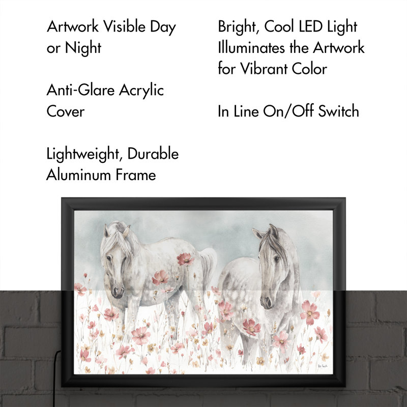 "Wild Horses III" par Lisa audit, reproduction d’art sur toile encadrée
