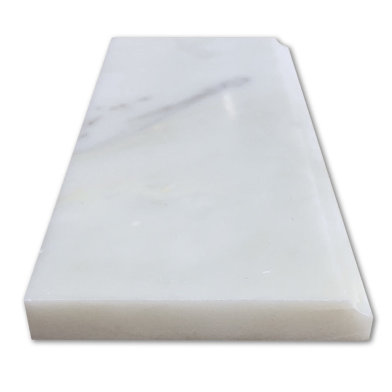 Calacatta 12" x 5" Marble Mosaic Tile, LIght Gray