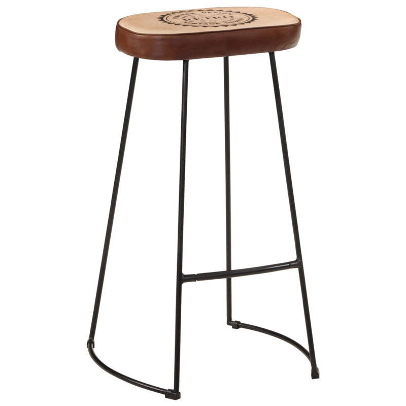 Amylyn Upholstered Counter Stool with Metal Frame