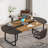 Cadynce 70.86'' Extra Long Executive Computer Desk with Curved Design-1232206753
