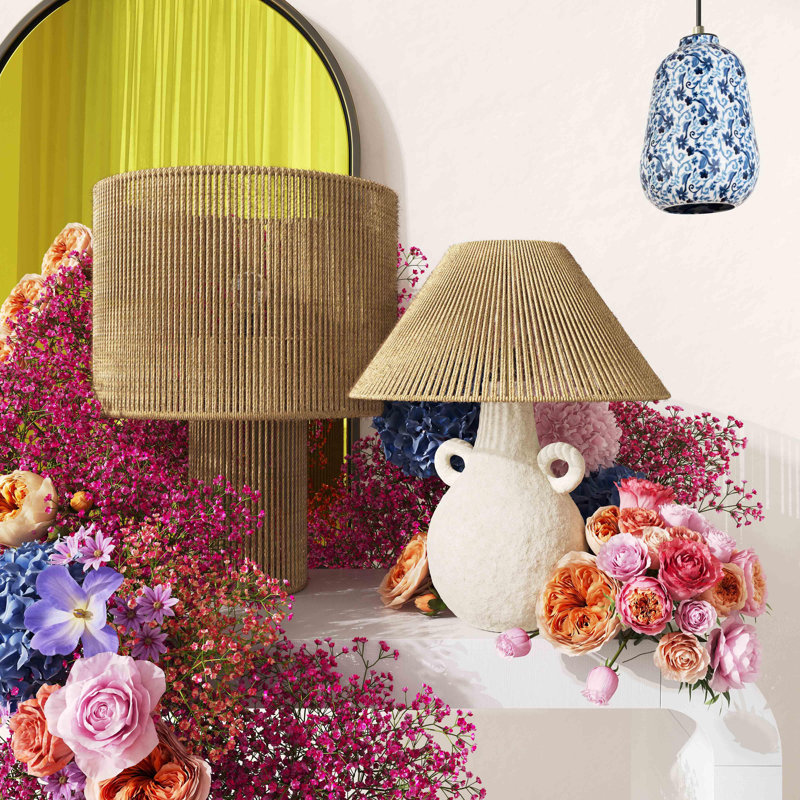 Lampe de table Catharine Hope, H 27 po x l 20 po x P 20 po