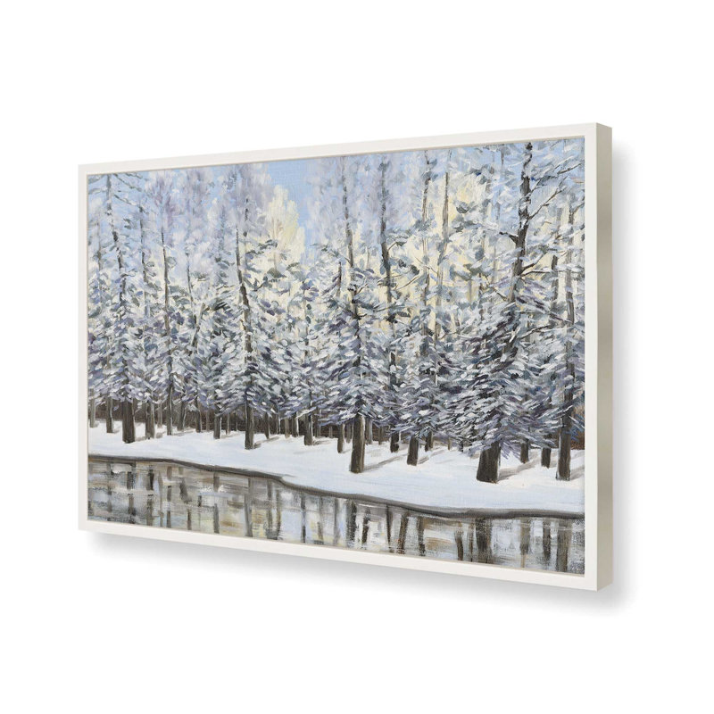 «Winter Forest» par Dogwood, L 48 x H 36, Framed Print, Blanc