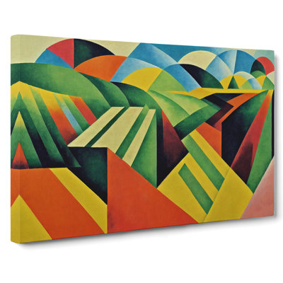 Bold Abstract Meadow Landscape - Wrapped Canvas