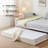 Twin Size Wood Bed With Trundle, Light Strip, Charging Station And Guardrail-722219912