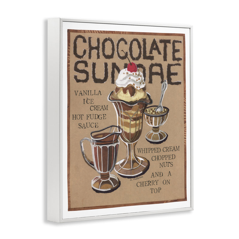 Recette de chocolat, art par Nancy Overton, Estampe numérique encadrée blanc bord de mer, H 20 po x l 16 po
