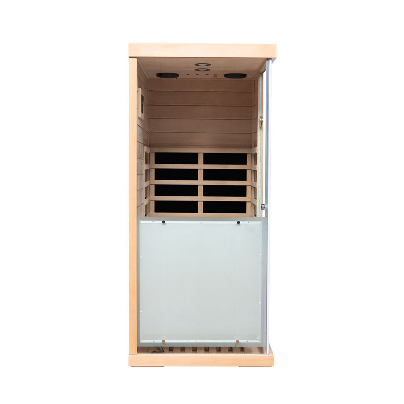 Large Glass Mini Hemlock Sauna With Left Door Opening