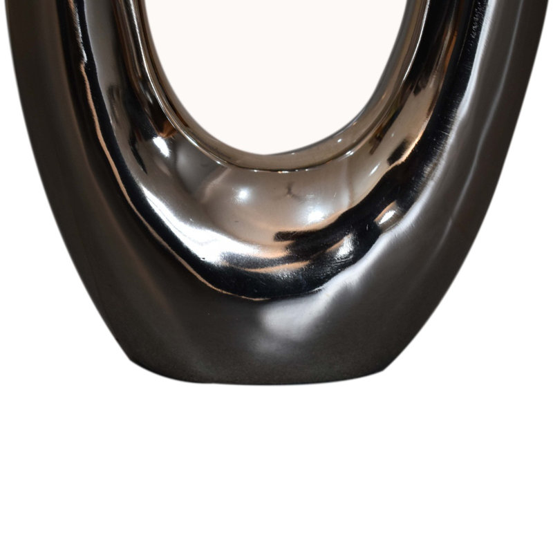 Round Vase In Nickle Finish