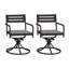 Swivel Patio Dining Chairs, Powder Coated Steel Modern Outdoor