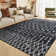 Gingham Shag Area Rug