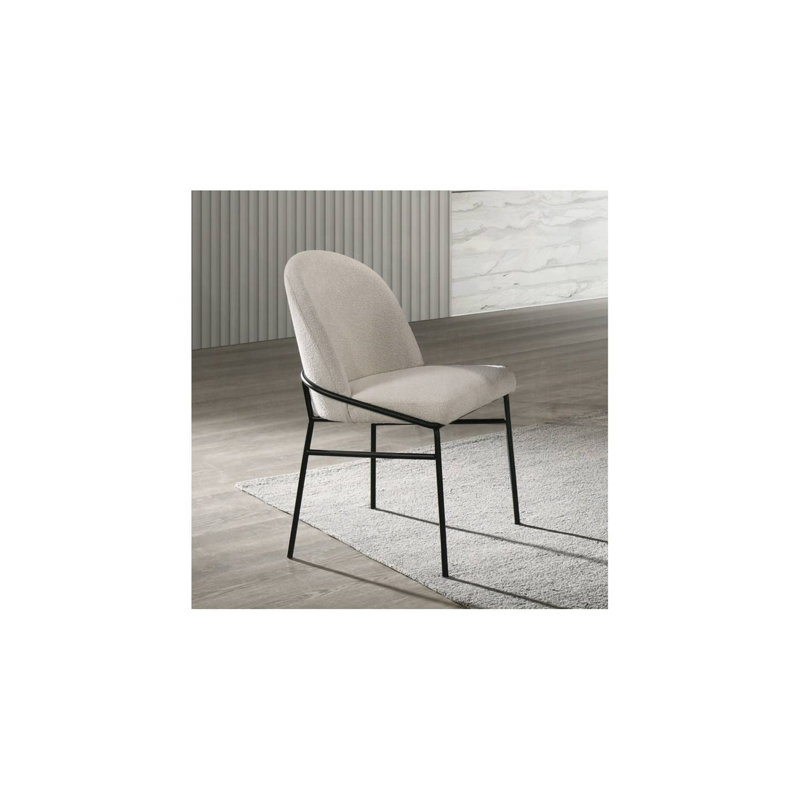 Chenille et chaise d'appoint noire (ensemble de 2)