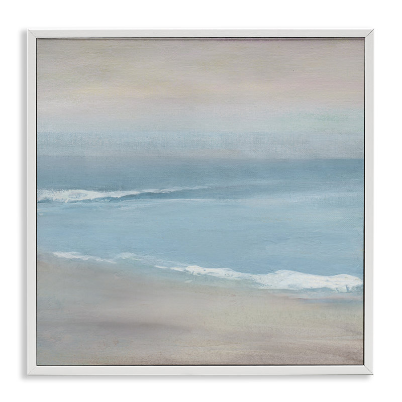 Giclée encadrée coalesceur océan et rivage, design par Carol Robinson, H 17 po x l 17 po