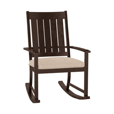Chaise berçante extérieure à lattes Club Wrought
