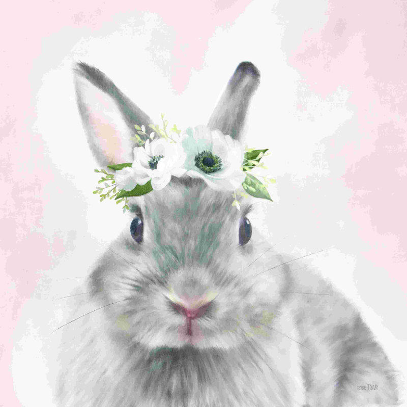 Blooming Bunny 2883860, H 12 po x l 12 po, Non, Toile tendue