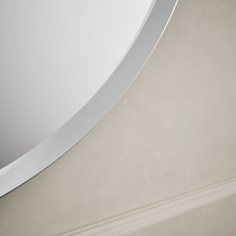 Miroir de salle de bain Essential, Chrome poli, H 28 po x l 28 po x P 1,38 po