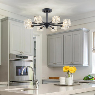 Loret Glass LED Semi Flush Mount