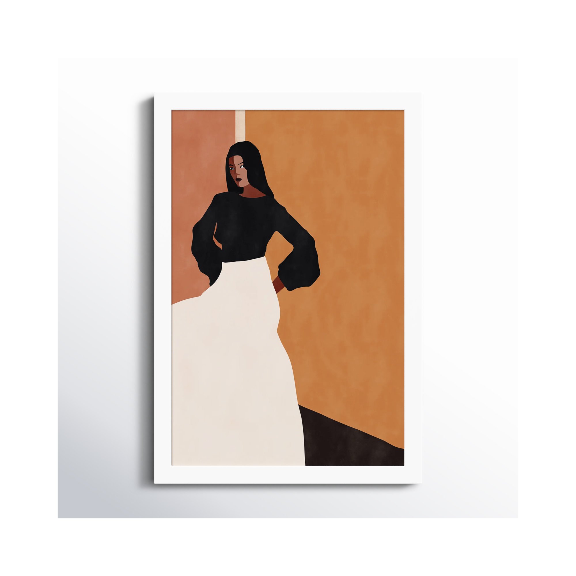 Sevile by Alexander Ginzburg, White Framed, 18" H x 13" W