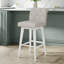 Tabouret pivotant à hauteur réglable en bois et capitonné Dorreen-1344263703-1344263701