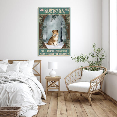 Dugald «I Picked Up A Shetland Sheepdog», impression sur toile
