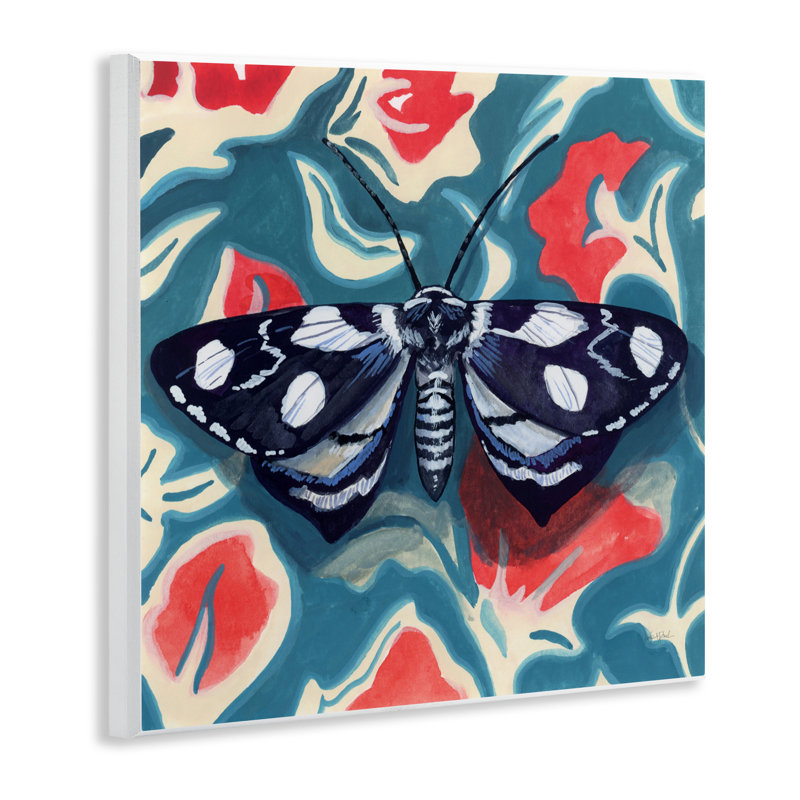 Plaque murale symétrique sur papillon de nuit, design par Kate Jarvik Birch