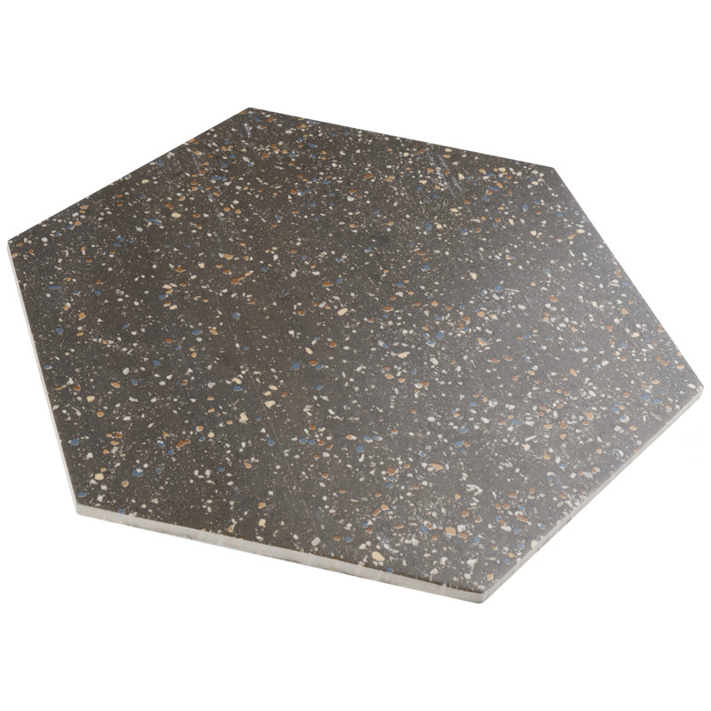 Palazzo Hex 14" x 16" Porcelain Stone Look Singular Floor and Wall Tile, Colori