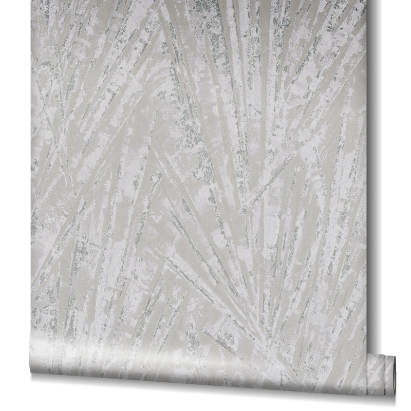 Jerez Fan Palm Textured Wallpaper Roll 10.05m x 0.70m, Silver