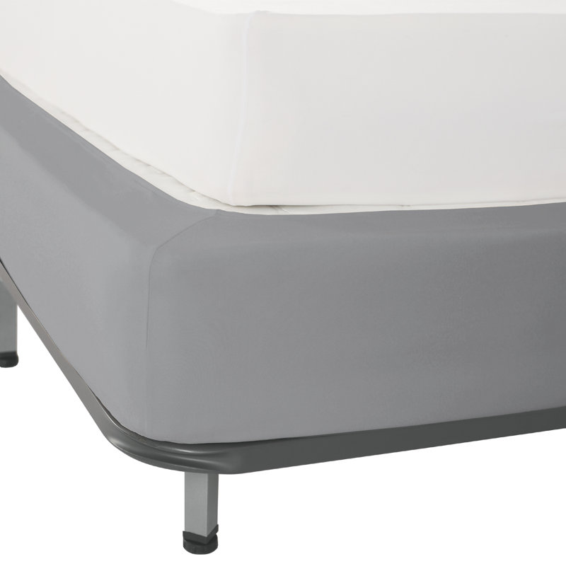 Housse de sommier enveloppante, Grand lit, Gris