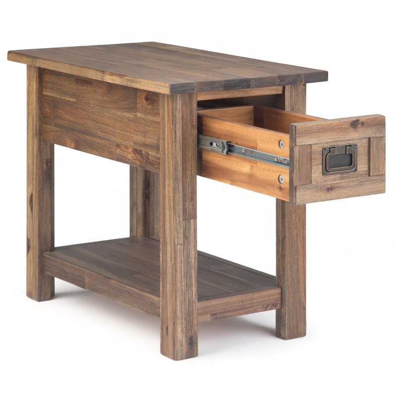 Table d'appoint étroite , Marron clair