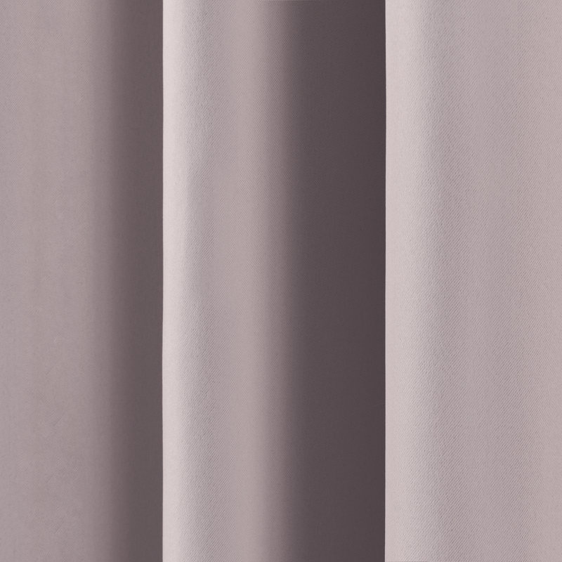 Bantam Solid Blackout Thermal Rod Pocket Curtain Panels, 52" W x 84" L, Clay