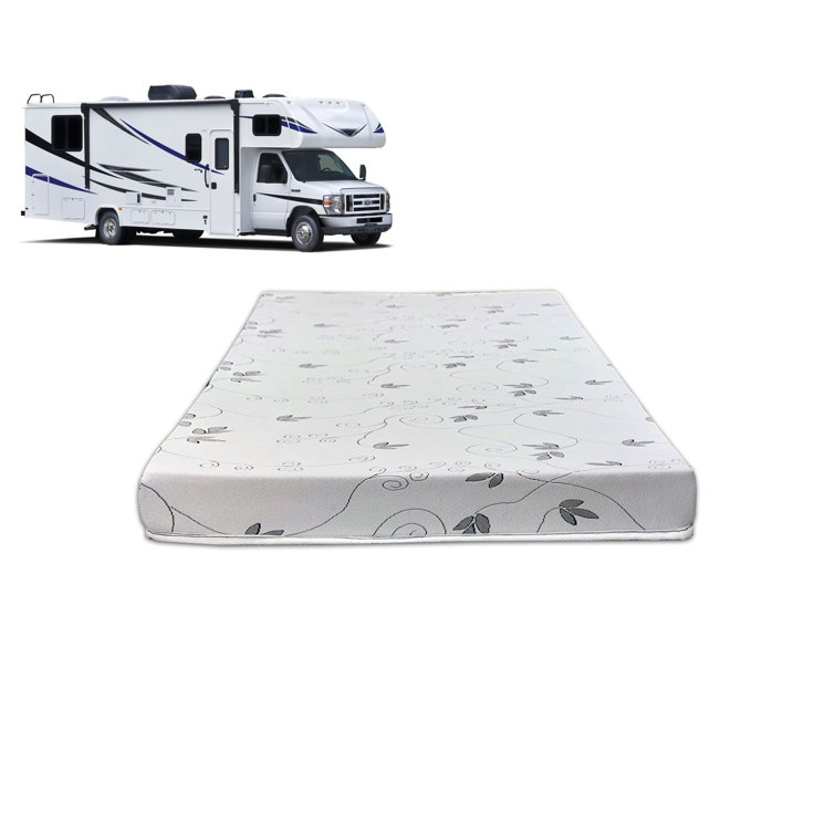 4-Inch High-Density Foam RV Mattress Replacement, Good for Trailers, Camper Vans Spinal Solution Mattress Size: 30 x 72