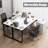 Manahan Modular L-Shaped Steel Computer Desk with Built-In Electrical Outlet