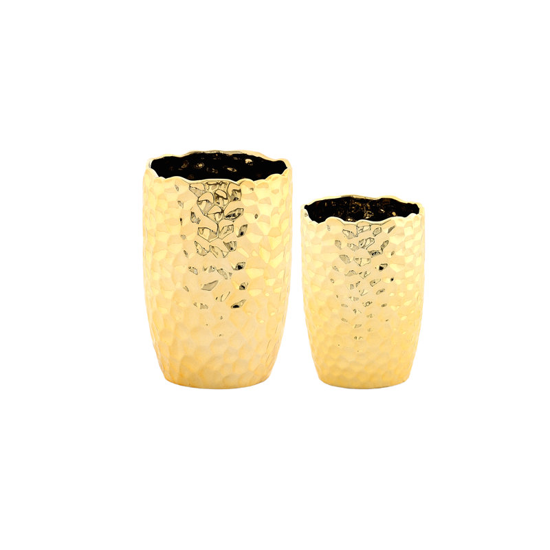 Ensemble de deux vases ronds en céramique