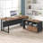 63" Executive Desk with File Cabinet
