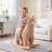 Kids Plush Llama Rocking Horse with Widened Wooden Base and Soft Padded Seat for Nursery and Playroom