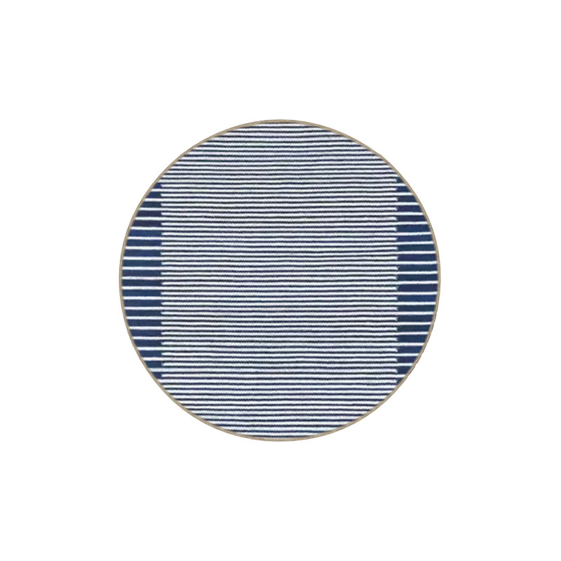 Blue Themed Striped Stripe Patterned Creative Modern Decorative Carpet, Runner 2'6" x 9'11"