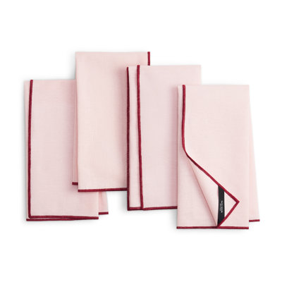 kate spade new york Garden Party Napkin Set, Pink/Rose Pink, 20 x20