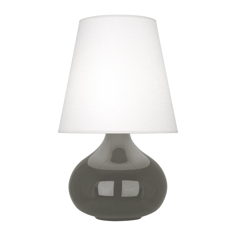 Small June Accent Lamp, Ash, Oyster Linen
