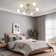 Tameya Sputnik Modern Linear Chandelier With Milky White Glass Shade