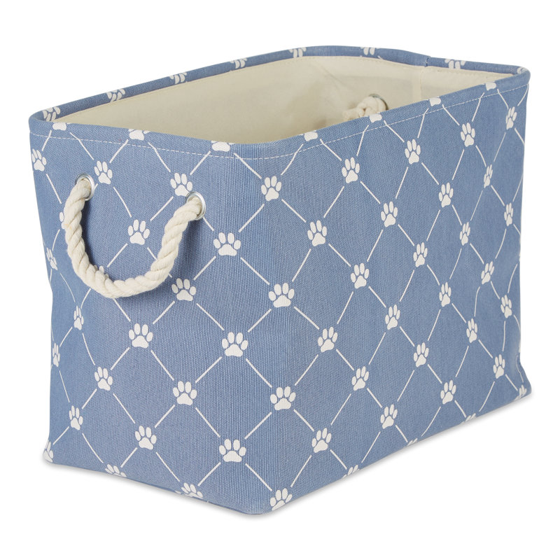 Cube ou bac en tissu, Bleu, H 15 po x l 12 po x P 17,75 po