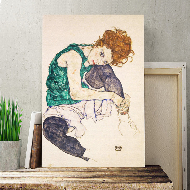 Egon Schiele - Wrapped Canvas Painting, 100cm H x 70cm W