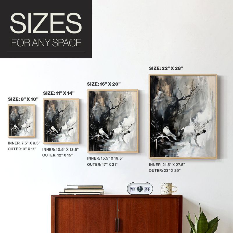 ANIMALS Series Lxxx, reproduction encadrée - bois massif, H 15 po x l 12 po