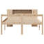 Bookcase Bed Without Mattress Solid Wood Pine-1880856505