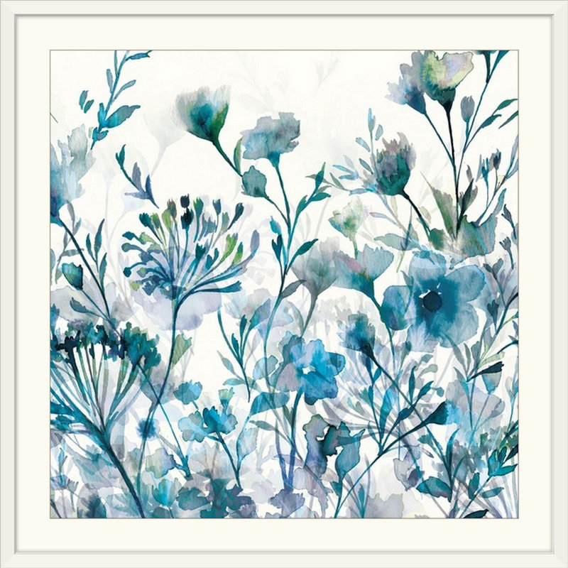 « transparent jardin-pomme vert », reproduction d’art, H 20" x l 20" x P 1", Cadre blanc