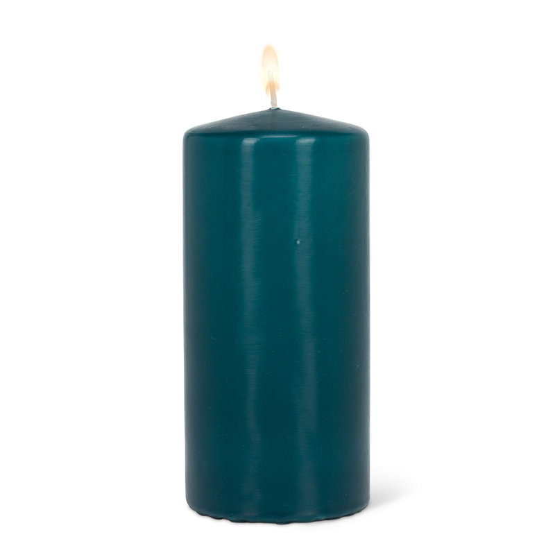 Bougie classique sans parfum, H 6 po x l 3 po x P 3 po, Bleu cobalt