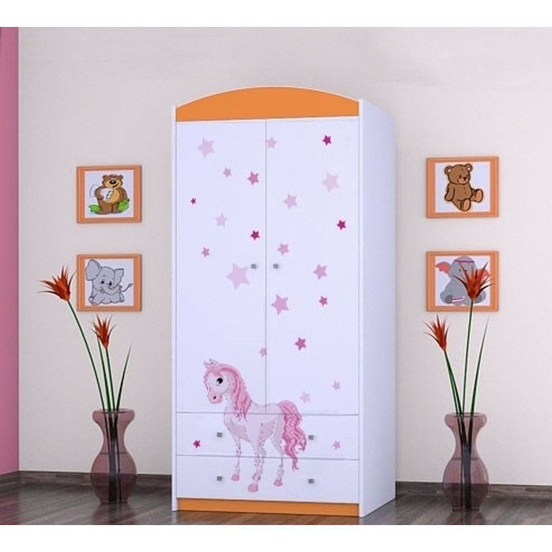 Maguire 2 Door Wardrobe, Orange