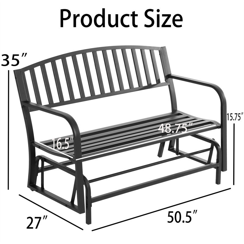 Banc d'extérieur en acier Scheler